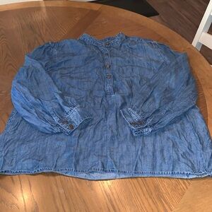 Women’s Chicos Pull Over Chambray Shirt Size 3
